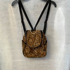 Backpack bag Carpet bag style fabric